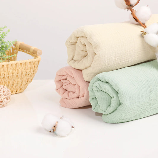 Pure Cotton Muslin Swaddle Blanket – Soft Newborn Wrap, Breathable Baby Snuggle Blanket