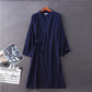 Lightweight Japanese Kimono Robe for Men & Women, Cotton Crepe Sleepwear Bathrobe for Spring & Autumn