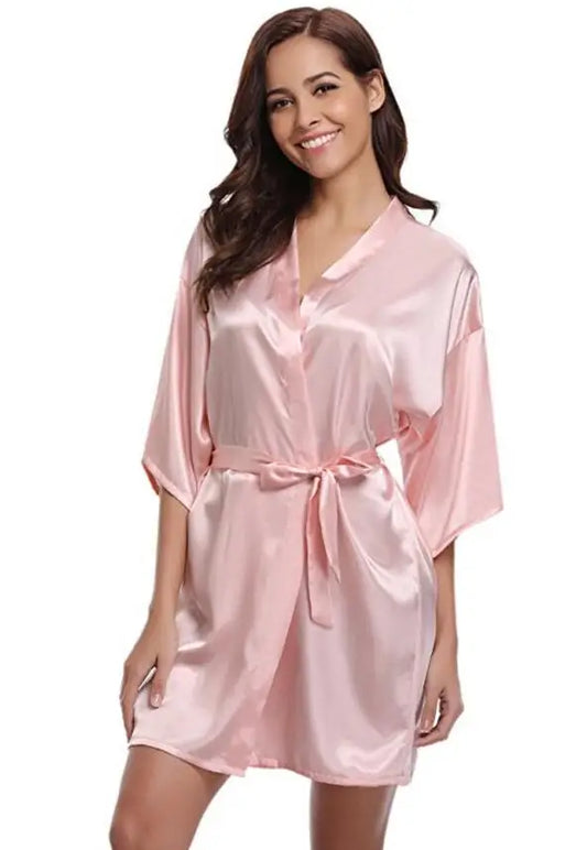 CINOLE Satin Kimono Robe for Women (Model 3333)