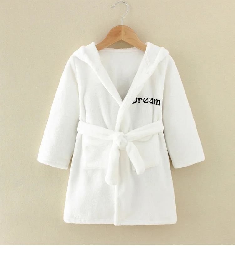 Kids Cartoon Flannel Bathrobe | Soft Unisex Children’s Robe for Boys & Girls, Cozy All-Season Sleepwear (Ages 2–8)