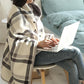 Wearable Flannel Shawl Blanket – Cozy, Lazy, and Perfect for Home or Office