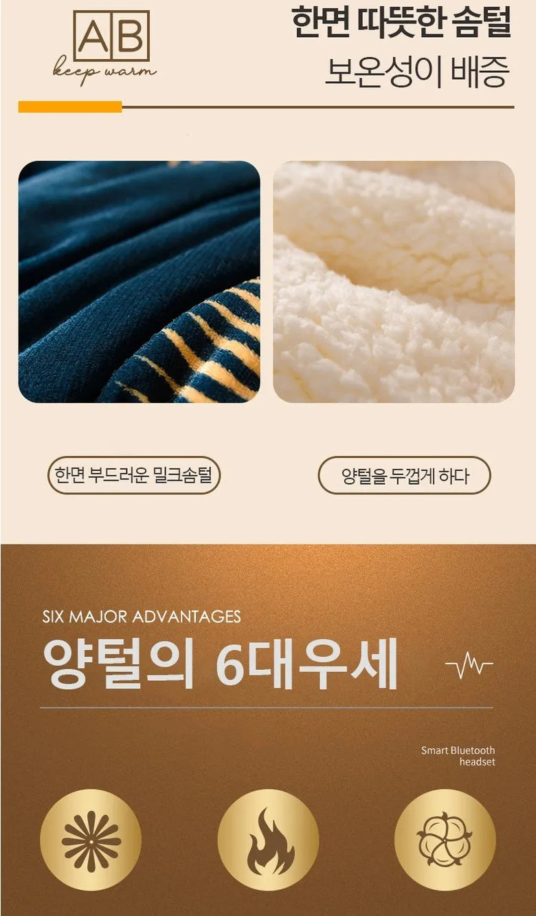 Premium Thickened Winter Blanket – Ultra-Soft Warm Flannel Quilt for Cozy Nights