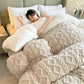 Thick Winter Warm Blanket for Beds – Artificial Lamb Cashmere Weighted Comforter & Heavy Duvet Quilt