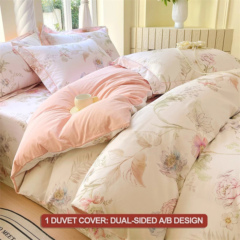 High-Density Cotton Duvet Cover Set for Bedroom – 3-Piece Luxury Bedding, 1 Duvet Cover + 2 Pillowcases