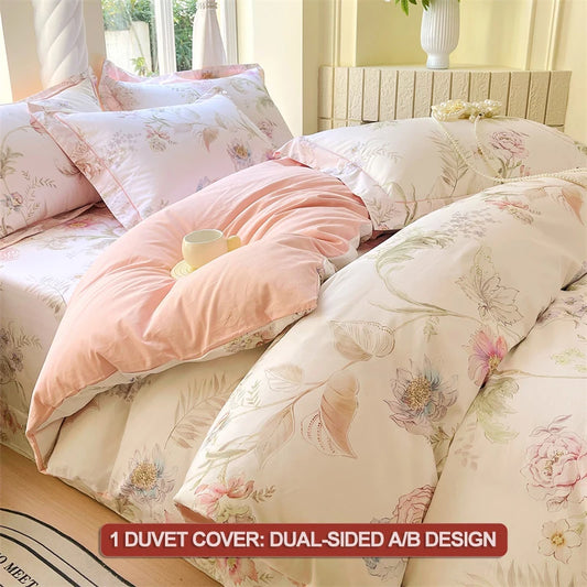 High-Density Cotton Duvet Cover Set for Bedroom – 3-Piece Luxury Bedding, 1 Duvet Cover + 2 Pillowcases