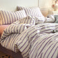 Luxury 100% Cotton Yarn Dyed Duvet Cover Set 3PCS Pre-Washed Stripe Bedding Set Soft Breathable