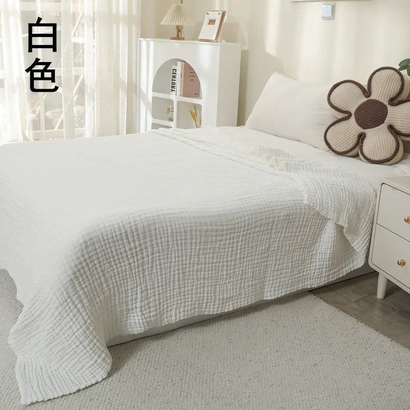 Muslin Cotton Blanket – Soft Gauze Summer Quilt for Adults & Kids