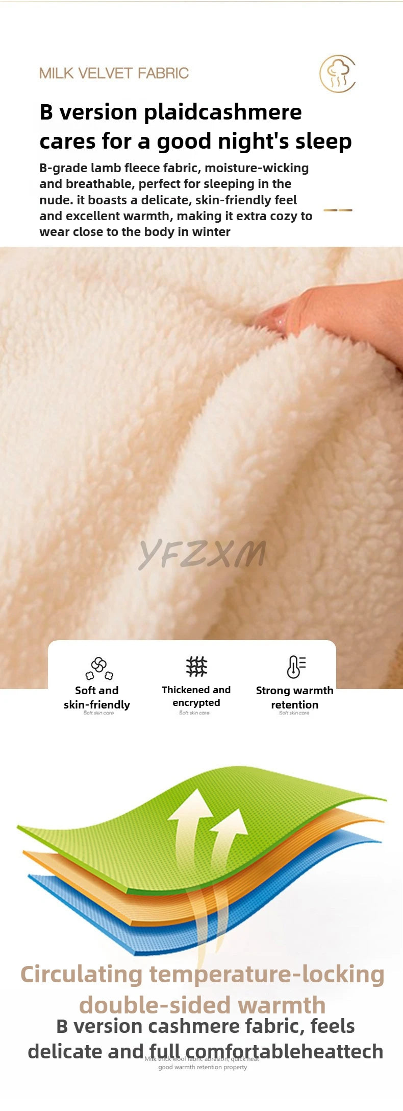 Thick Milk Fleece Winter Blanket – Ultra-Soft Artificial Lamb Cashmere Duvet & Weighted Comforter