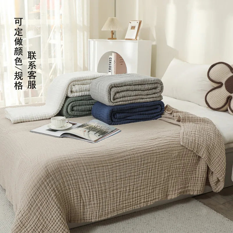 Muslin Cotton Blanket – Soft Gauze Summer Quilt for Adults & Kids