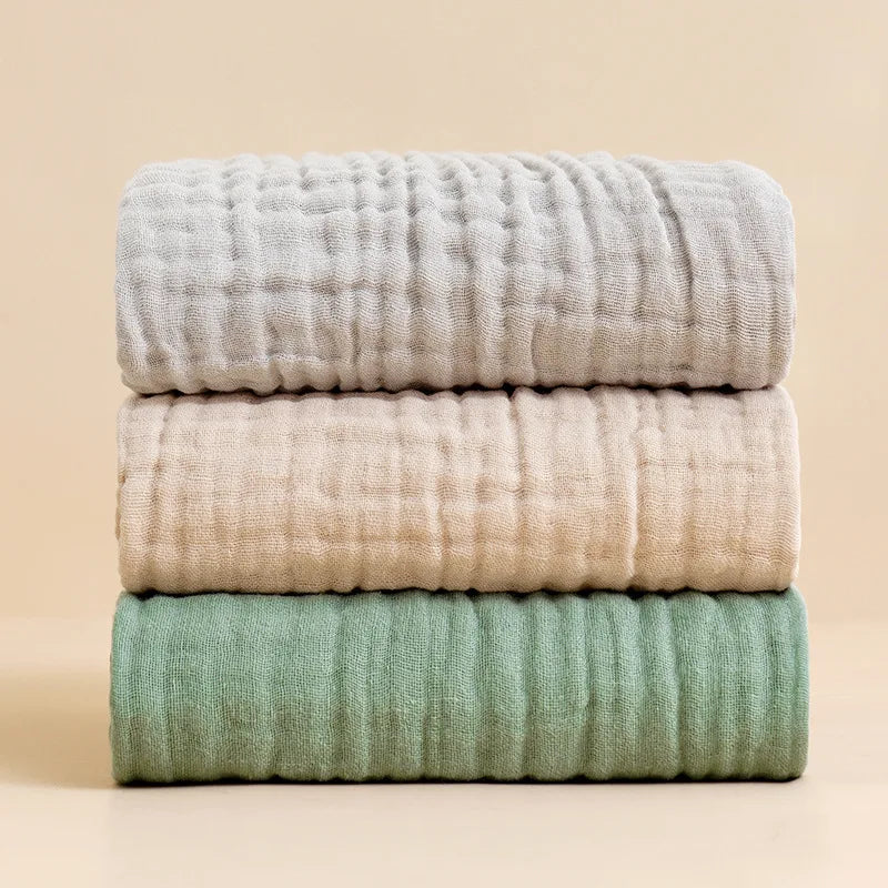 Muslin Cotton Blanket – Soft Gauze Summer Quilt for Adults & Kids