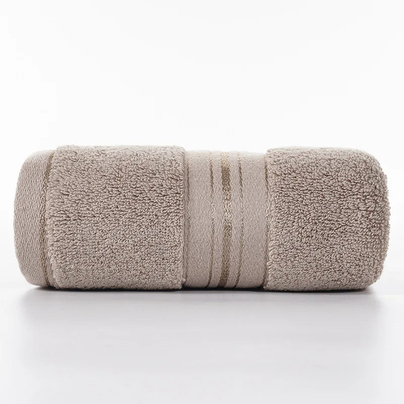 Soft 100% Cotton Absorbent Hair & Face Towel – Blue/Grey Solid Color Toalla for Home, Hotel & Bathroom (34×75cm)