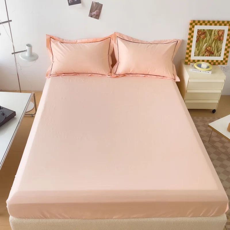 High-End 100% Egyptian Cotton Bedding Set – 400TC Fitted/Flat Bedsheet Set with Pillowcases (4/6 Pieces, Double/Queen)