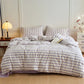 Luxury 100% Cotton Yarn Dyed Duvet Cover Set 3PCS Pre-Washed Stripe Bedding Set Soft Breathable