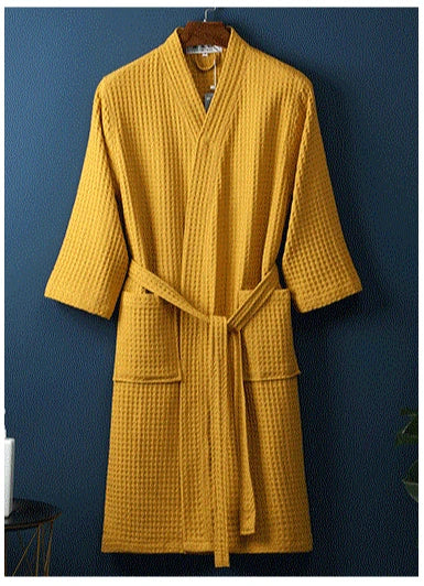 SRETNO 100% Cotton Bathrobe – Warm Peignoir Femme Hiver