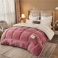 Thick Milk Fleece Winter Blanket – Ultra-Soft Artificial Lamb Cashmere Duvet & Weighted Comforter