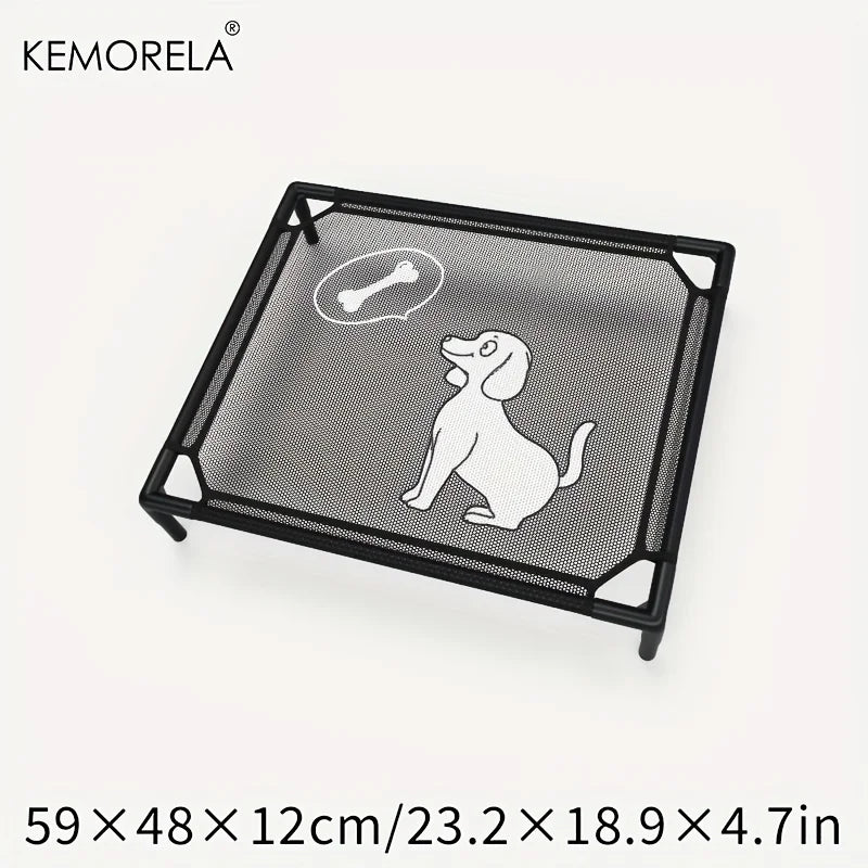 Cooling Elevated Dog Bed for Medium Dogs, KEMORELA Bite-Proof Raised Pet Bed with Breathable Washable Mesh