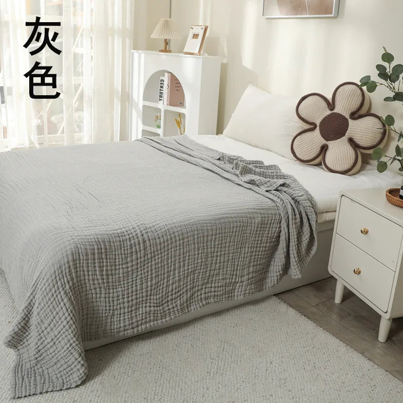 Muslin Cotton Blanket – Soft Gauze Summer Quilt for Adults & Kids