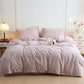 Luxury 100% Cotton Yarn Dyed Duvet Cover Set 3PCS Pre-Washed Stripe Bedding Set Soft Breathable