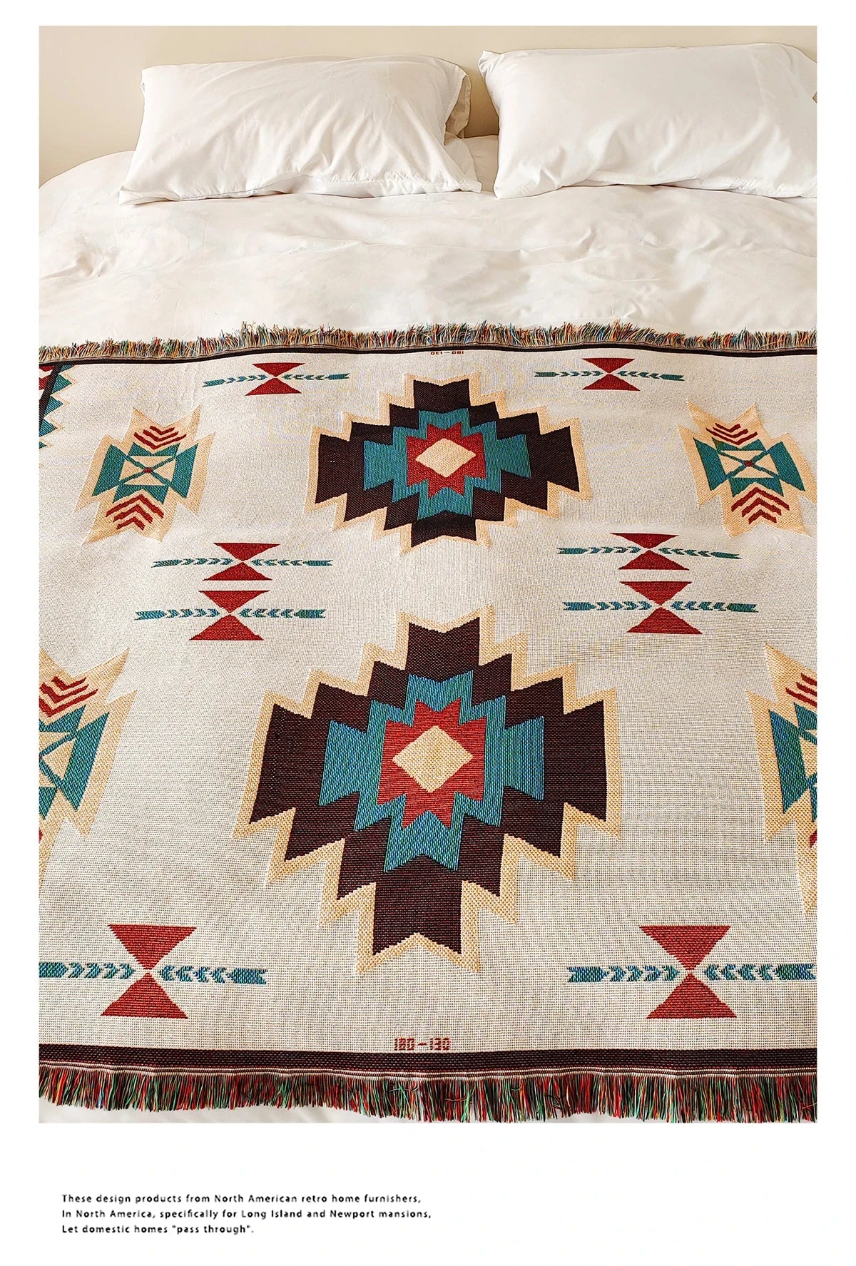 Bohemian Multi-Purpose Throw Blanket – Grid Pattern Sofa Throw, Bed Sheet, Home Decor & Outdoor Travel Blanket