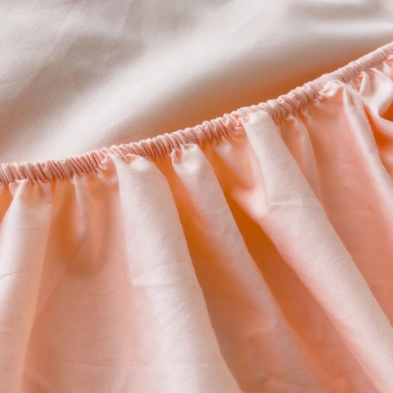 High-End 100% Egyptian Cotton Bedding Set – 400TC Fitted/Flat Bedsheet Set with Pillowcases (4/6 Pieces, Double/Queen)