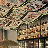 Japanese Cuisine Sky Curtain – Izakaya Hanging Cloth & Ceiling Valance Decor