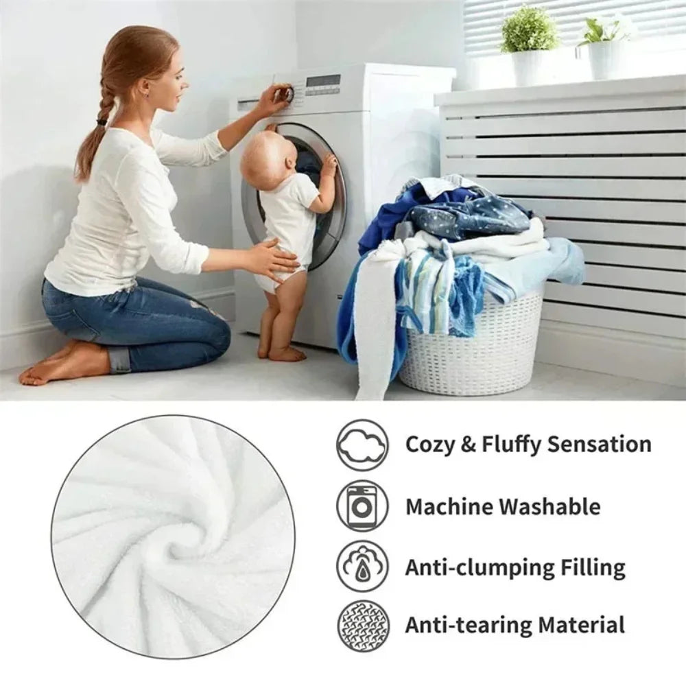 Thick Winter Warm Blanket for Beds – Artificial Lamb Cashmere Weighted Comforter & Heavy Duvet Quilt