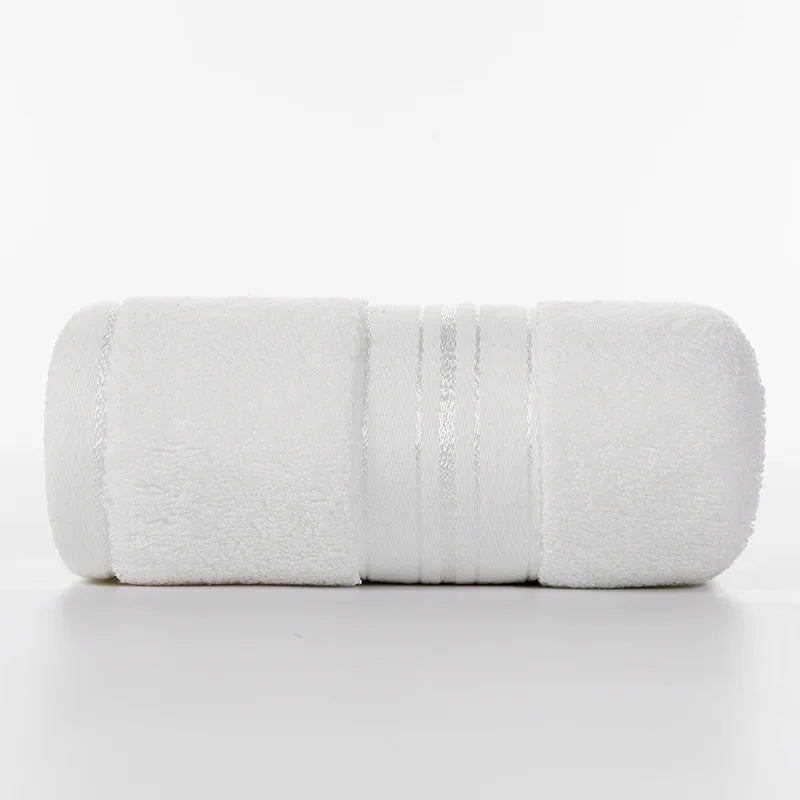 Soft 100% Cotton Absorbent Hair & Face Towel – Blue/Grey Solid Color Toalla for Home, Hotel & Bathroom (34×75cm)