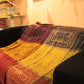Mediterranean Bohemian Chenille Sofa Throw – Colorful Plaid Blanket with Tassels