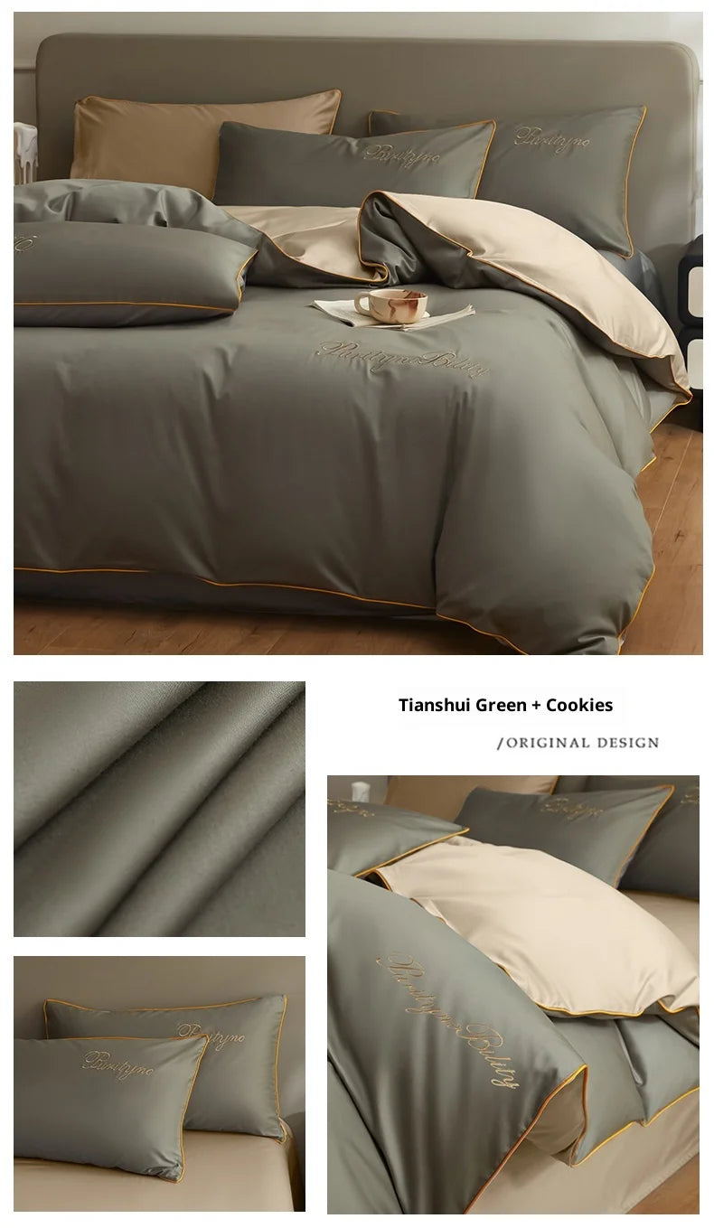 100% Egyptian Cotton 3-Piece Duvet Cover Set – 400 Thread Count Soft Solid Bedding with 2 Pillowcases (Single to King Size)