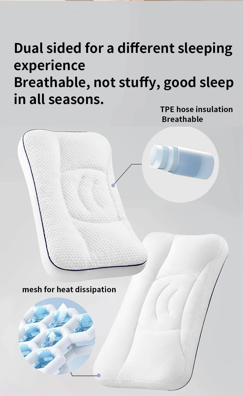 AIBEDILA Baby Neck Pillow 1–3 Years, Antibacterial Cotton Shaping Pillow, Massage Support, Breathable Cartoon Pillow