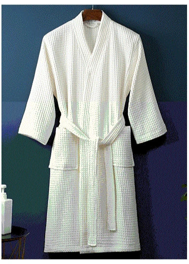 SRETNO 100% Cotton Bathrobe – Warm Peignoir Femme Hiver