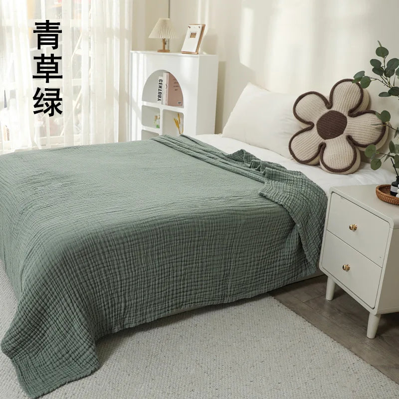 Muslin Cotton Blanket – Soft Gauze Summer Quilt for Adults & Kids