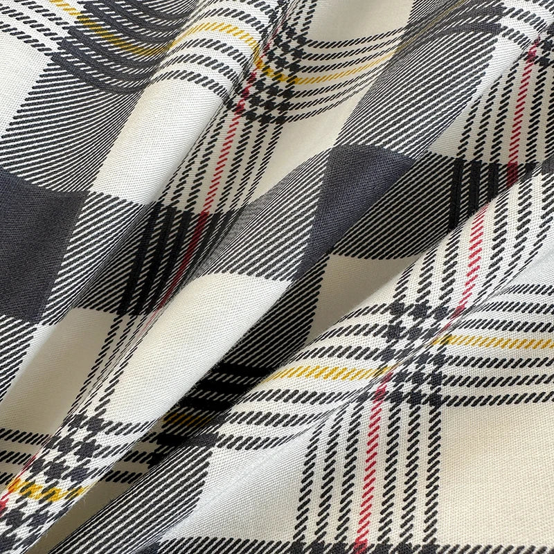 100% Cotton Plaid Style Duvet Cover Set with 2 Pillowcases - Soft & Breathable Bedding Set, Hypoallergenic, Easy Care