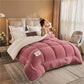Thick Milk Fleece Winter Blanket – Ultra-Soft Artificial Lamb Cashmere Duvet & Weighted Comforter