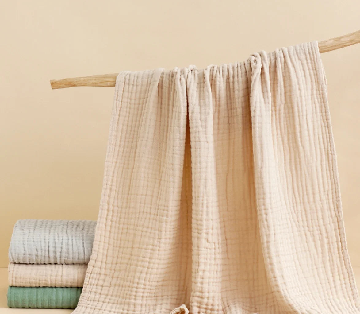 Muslin Cotton Blanket – Soft Gauze Summer Quilt for Adults & Kids