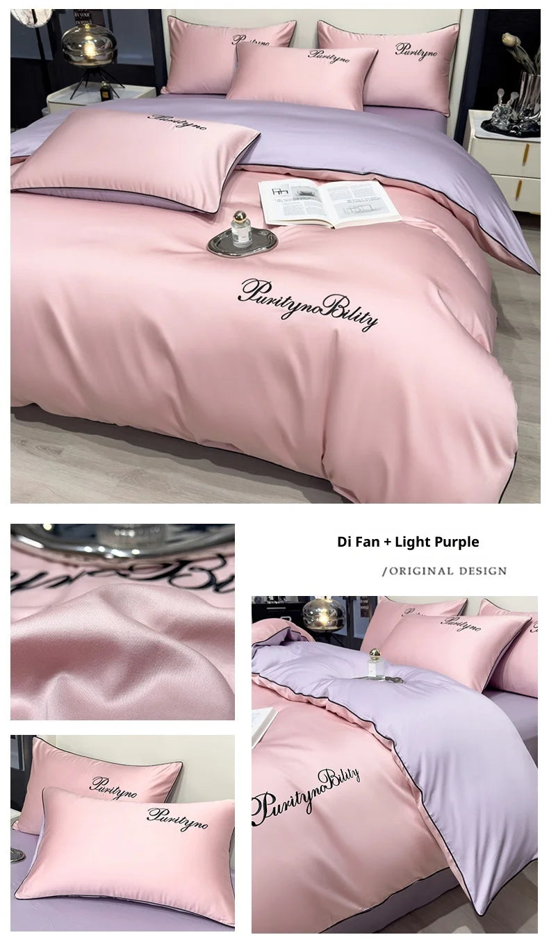 100% Egyptian Cotton 3-Piece Duvet Cover Set – 400 Thread Count Soft Solid Bedding with 2 Pillowcases (Single to King Size)