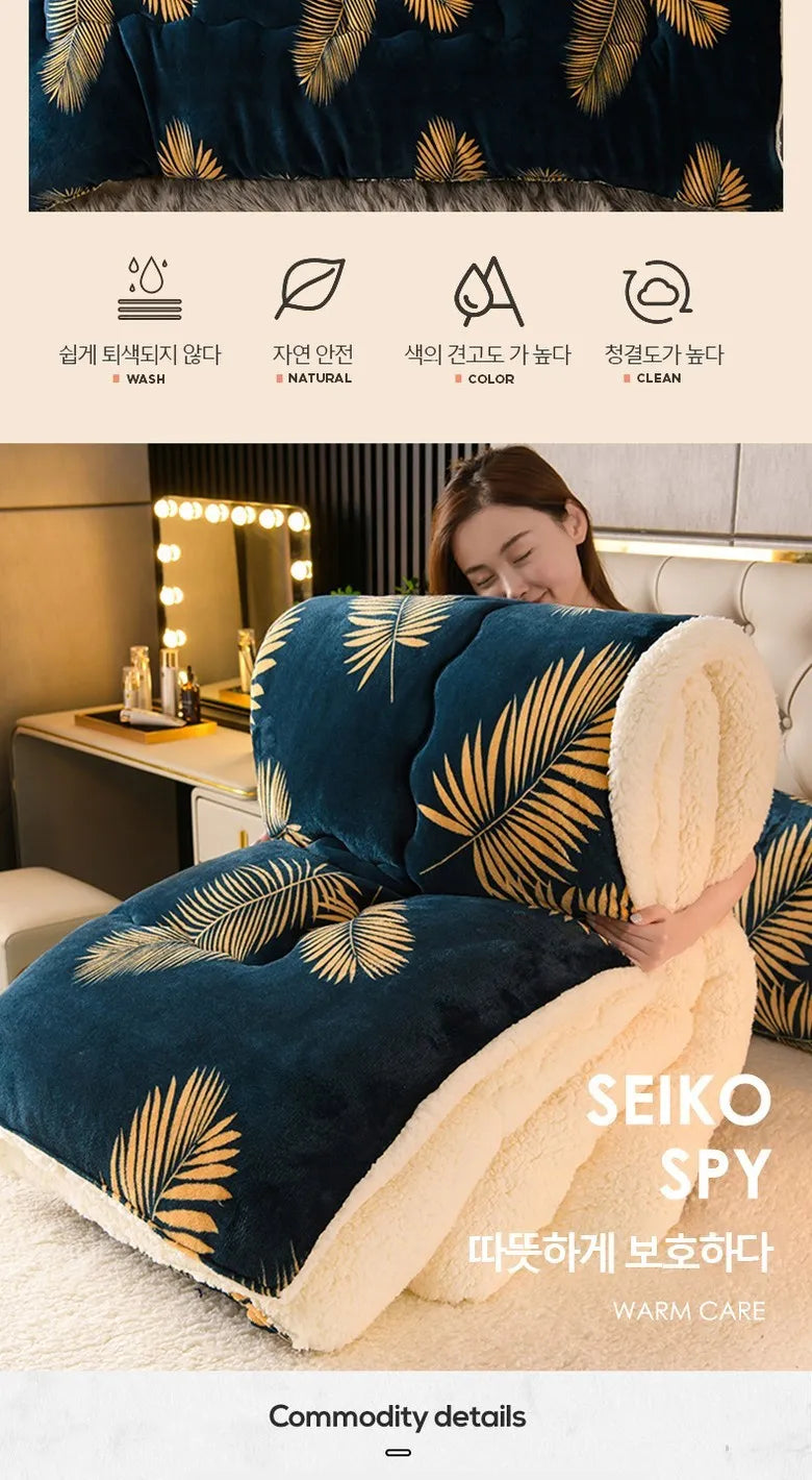 Premium Thickened Winter Blanket – Ultra-Soft Warm Flannel Quilt for Cozy Nights