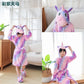 Children Bathrobe Unicorn Kigurumi Pajamas – Hooded Fleece Kids Bath Robe Nightgown for Girls Boys Baby