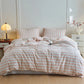 Luxury 100% Cotton Yarn Dyed Duvet Cover Set 3PCS Pre-Washed Stripe Bedding Set Soft Breathable