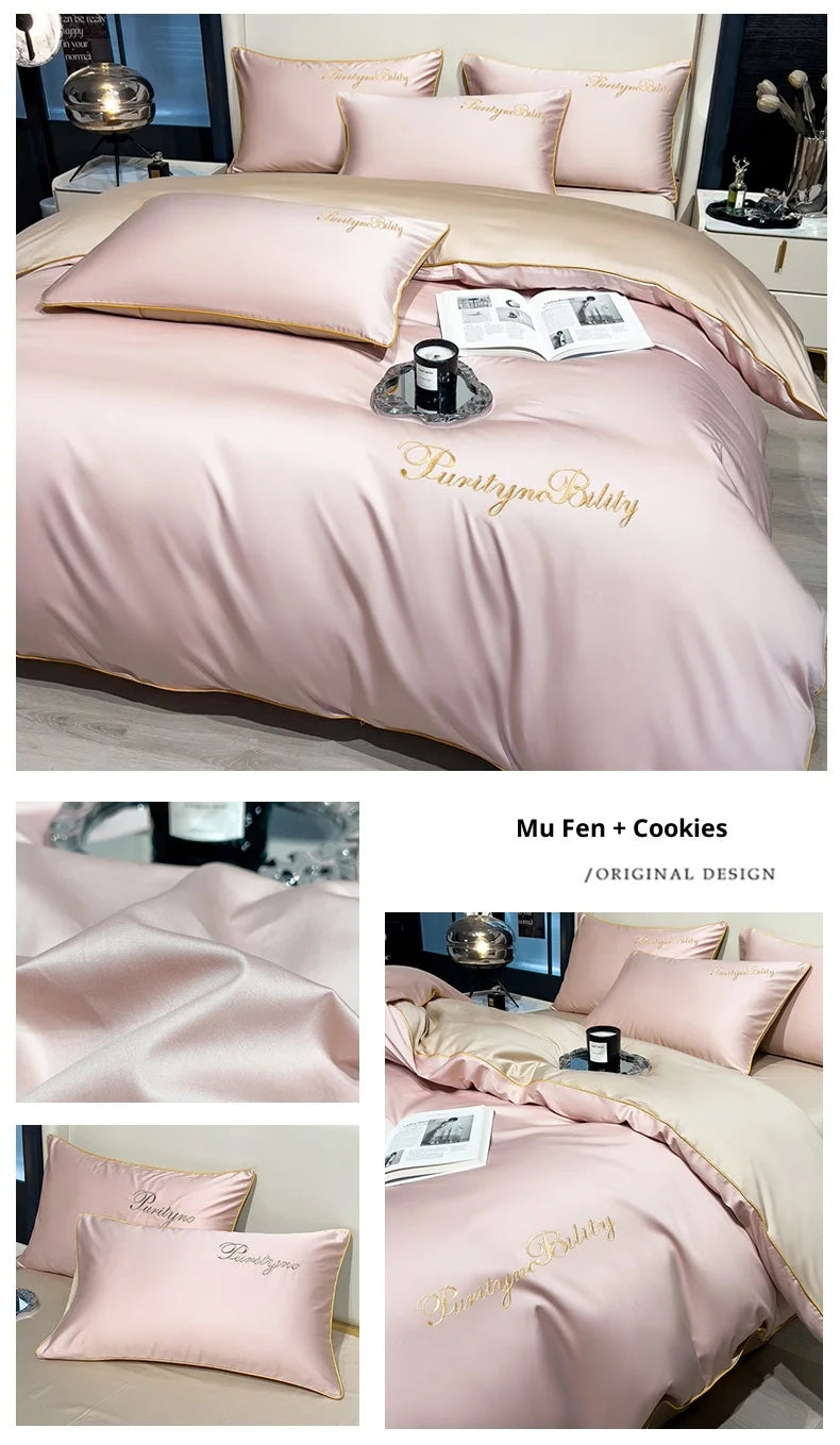 100% Egyptian Cotton 3-Piece Duvet Cover Set – 400 Thread Count Soft Solid Bedding with 2 Pillowcases (Single to King Size)