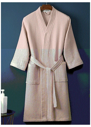 SRETNO 100% Cotton Bathrobe – Warm Peignoir Femme Hiver