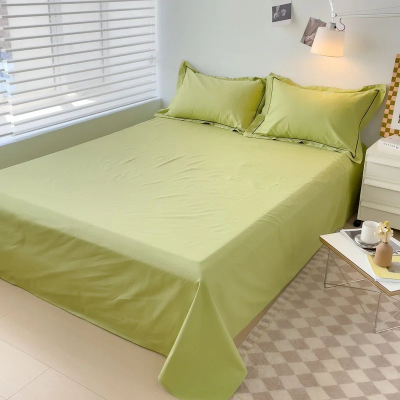 High-End 100% Egyptian Cotton Bedding Set – 400TC Fitted/Flat Bedsheet Set with Pillowcases (4/6 Pieces, Double/Queen)