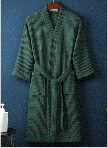 SRETNO 100% Cotton Bathrobe – Warm Peignoir Femme Hiver