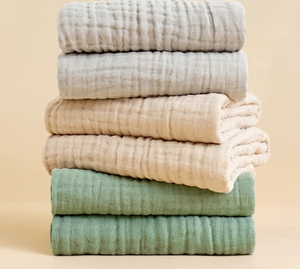 Muslin Cotton Blanket – Soft Gauze Summer Quilt for Adults & Kids