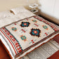 Bohemian Multi-Purpose Throw Blanket – Grid Pattern Sofa Throw, Bed Sheet, Home Decor & Outdoor Travel Blanket