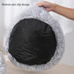 Warm Plush Round Pet Bed for Cats and Dogs, Striped Soft Nest for Deep Sleep, Indoor Use – Gray