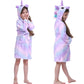 Children Bathrobe Unicorn Kigurumi Pajamas – Hooded Fleece Kids Bath Robe Nightgown for Girls Boys Baby