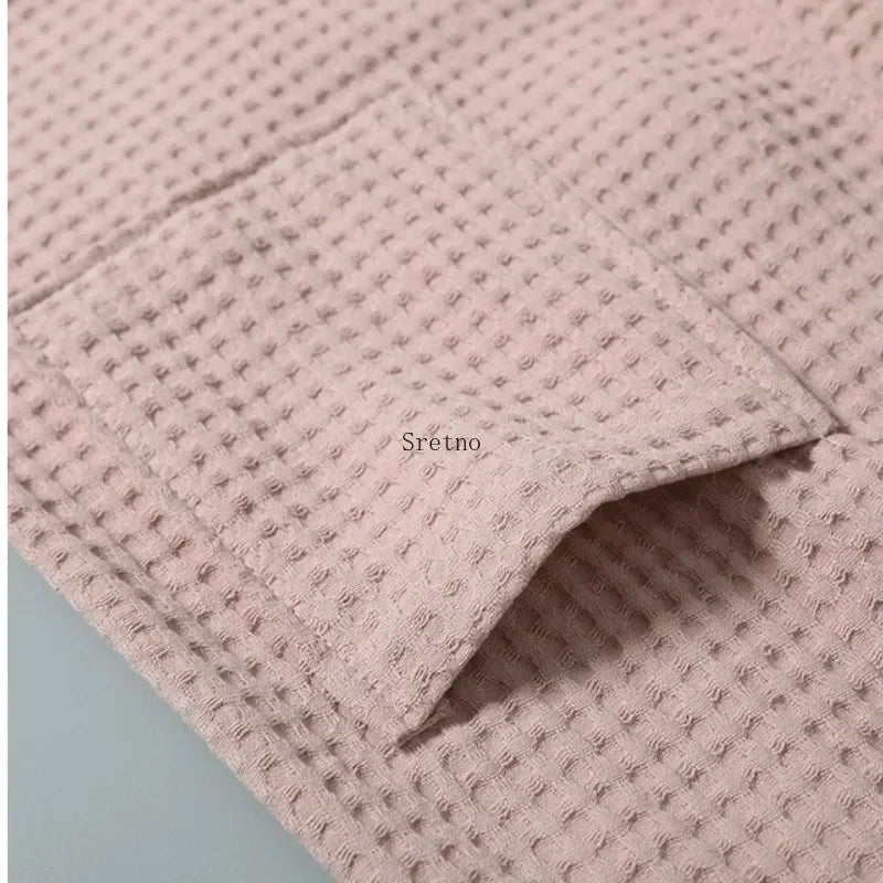 SRETNO 100% Cotton Bathrobe – Warm Peignoir Femme Hiver