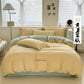 100% Cotton Plain Duvet Cover Set – 3pcs Bedding Set Queen King