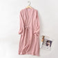 Lightweight Japanese Kimono Robe for Men & Women, Cotton Crepe Sleepwear Bathrobe for Spring & Autumn